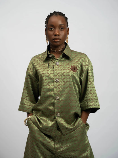 Shirt Crop Aféfé Green