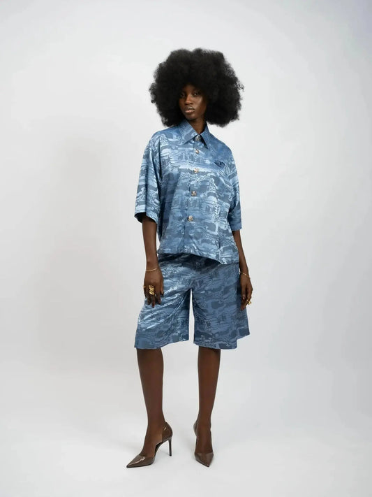 Shirt Crop Omi blue rosyneclub