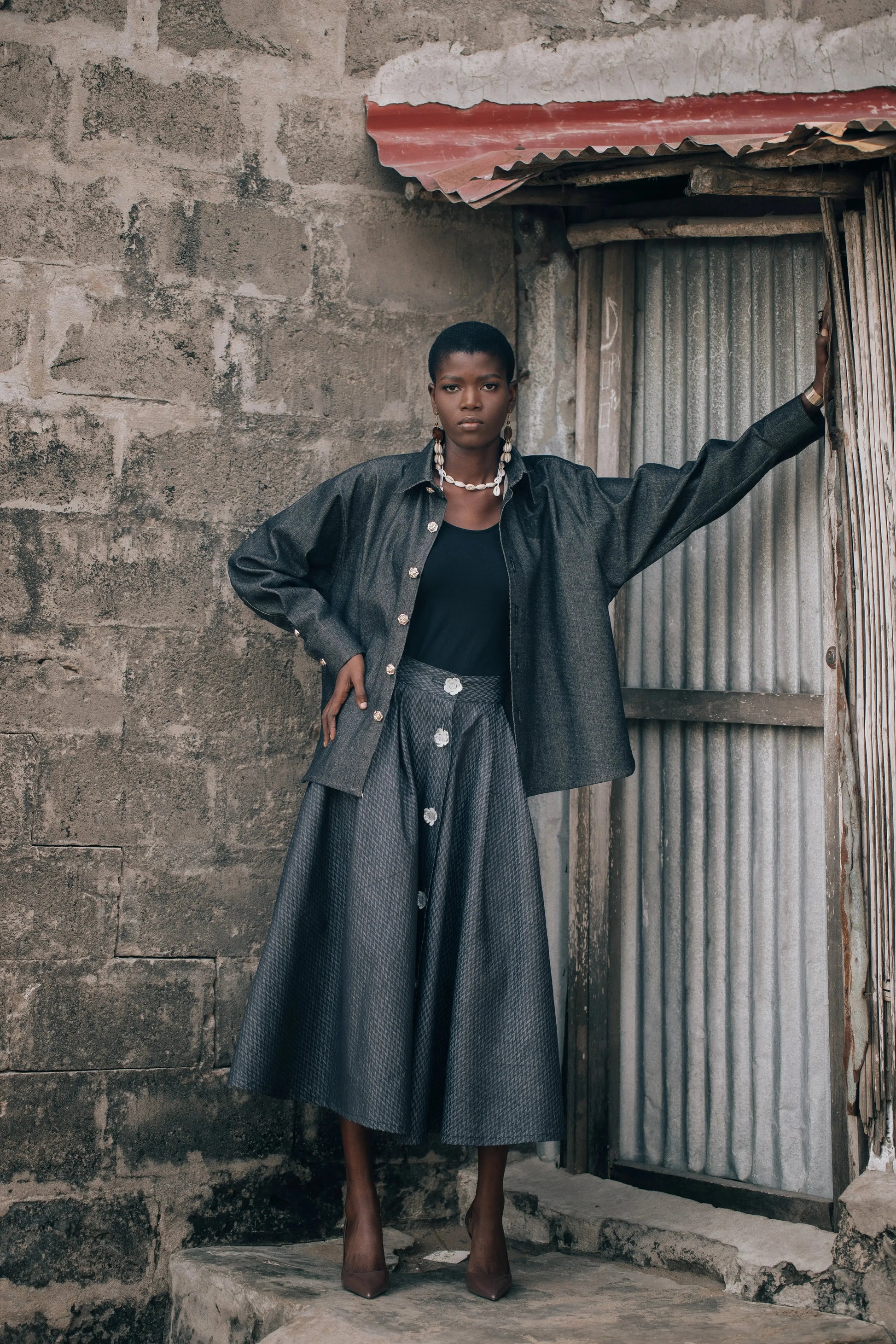 Shirt Rosyne Denim Black rosyneclub