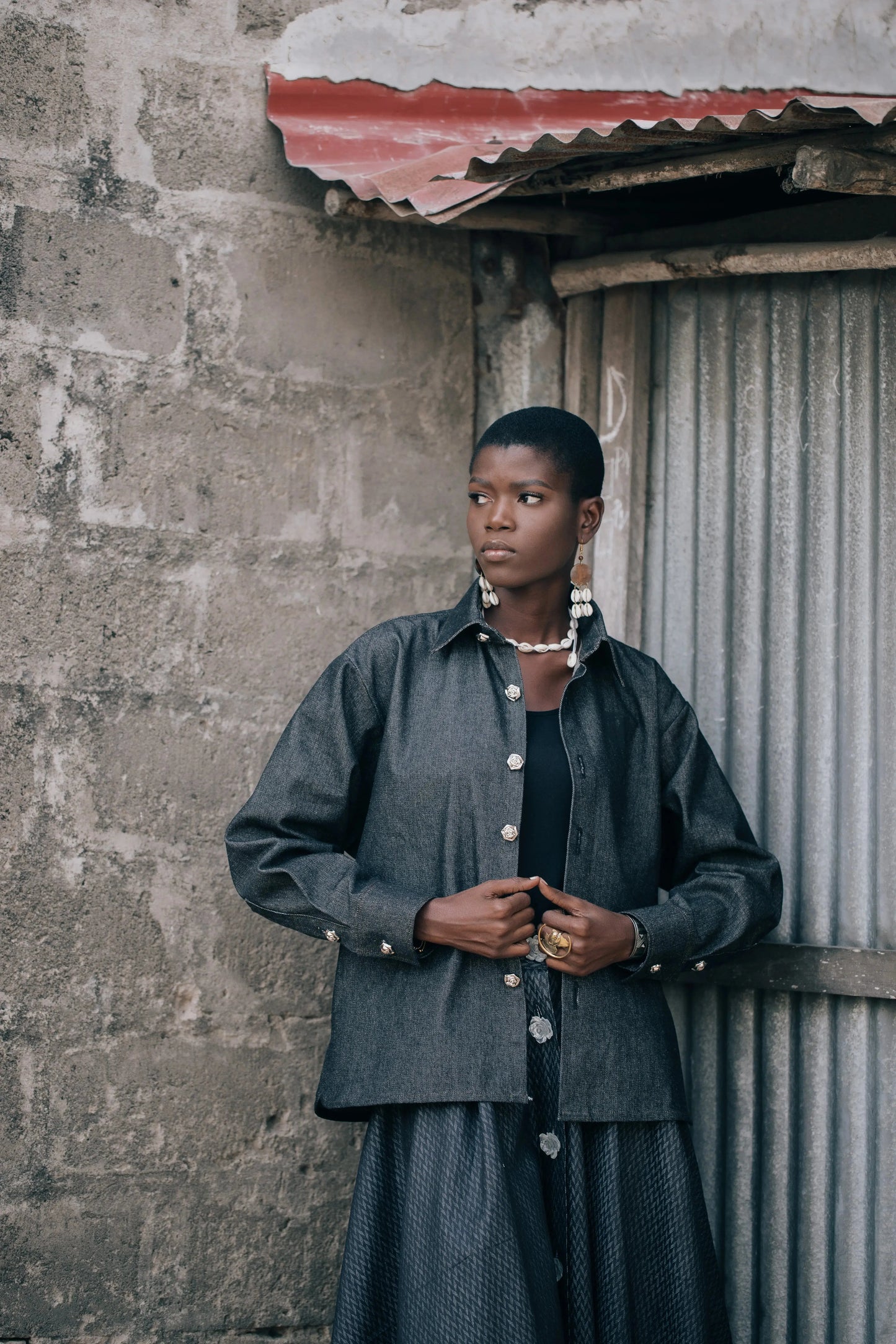 Shirt Rosyne Denim Black rosyneclub