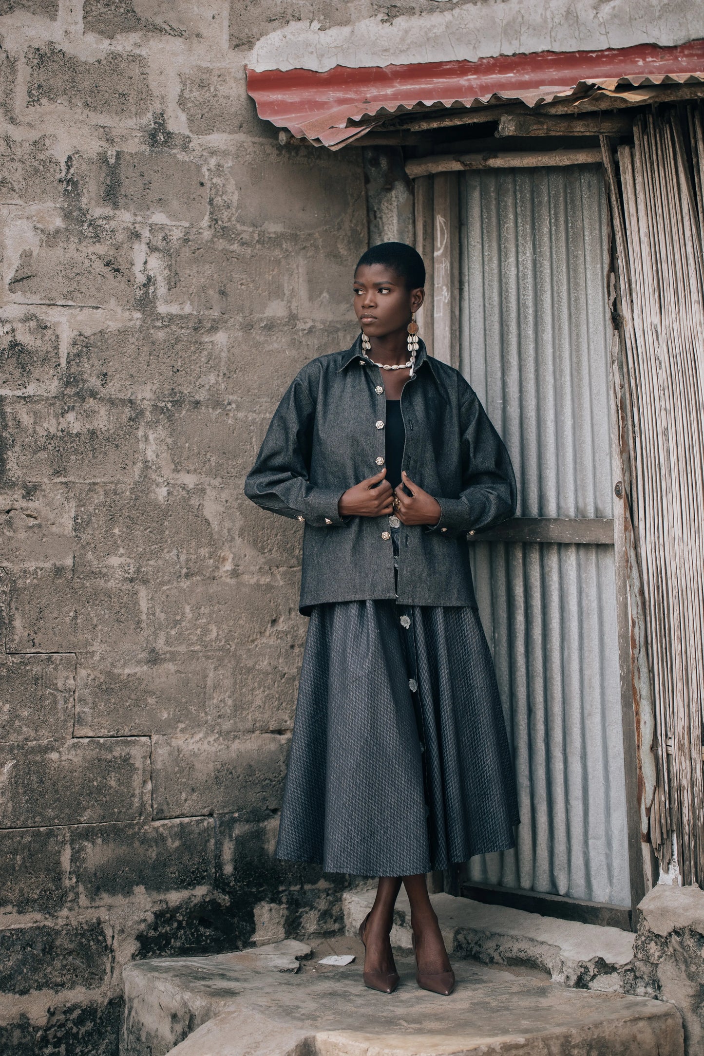 Shirt Rosyne Denim Black rosyneclub