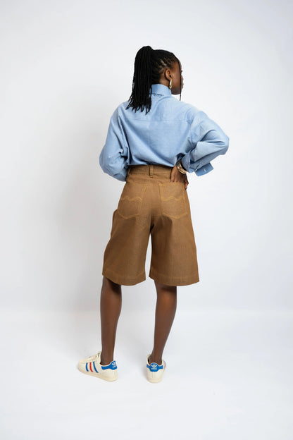 Short Butterfly Denim Brown