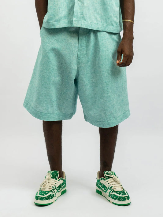 Short Linen Green