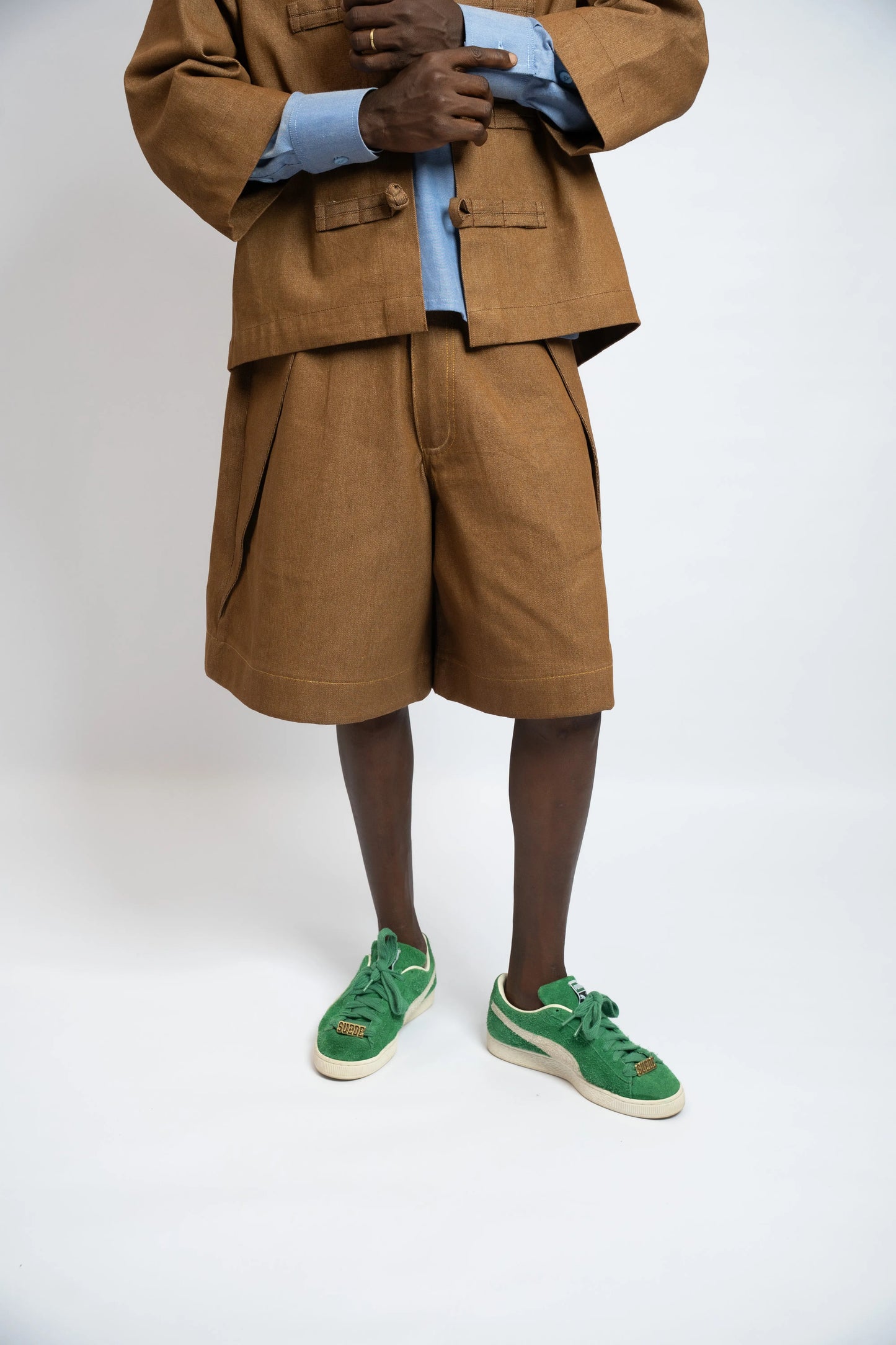 Short Butterfly Denim Brown