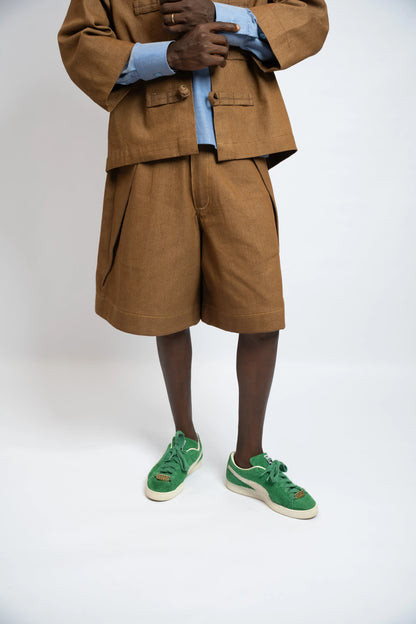 Short Butterfly Denim Brown