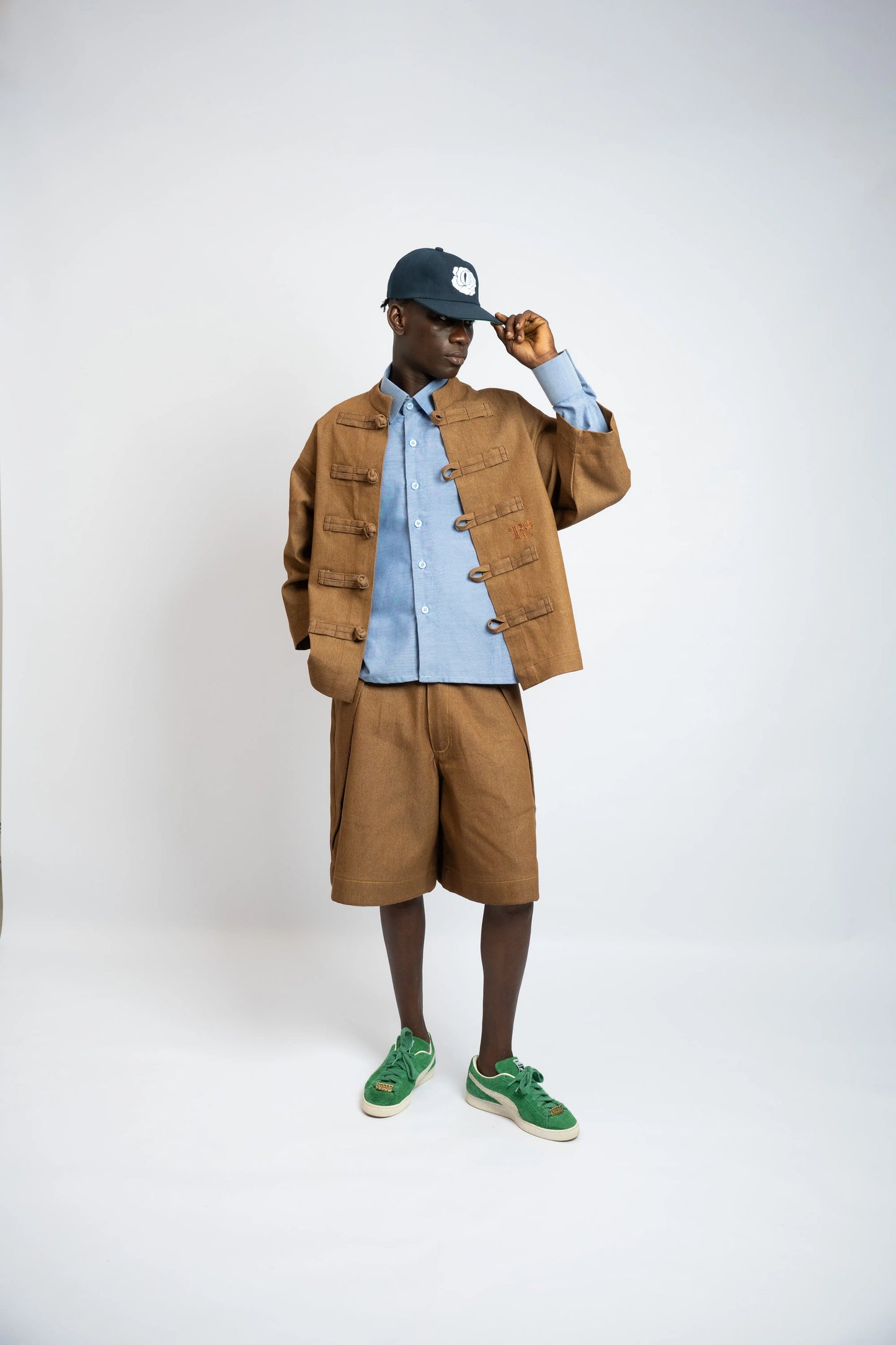 Short Butterfly Denim Brown