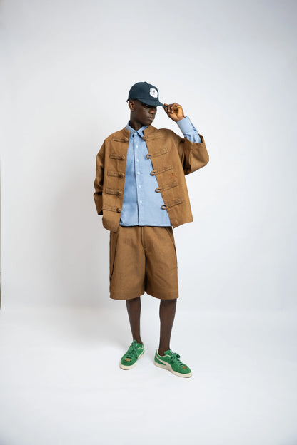 Short Butterfly Denim Brown