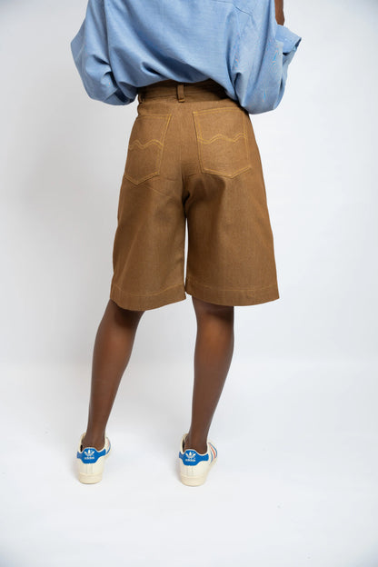 Short Butterfly Denim Brown