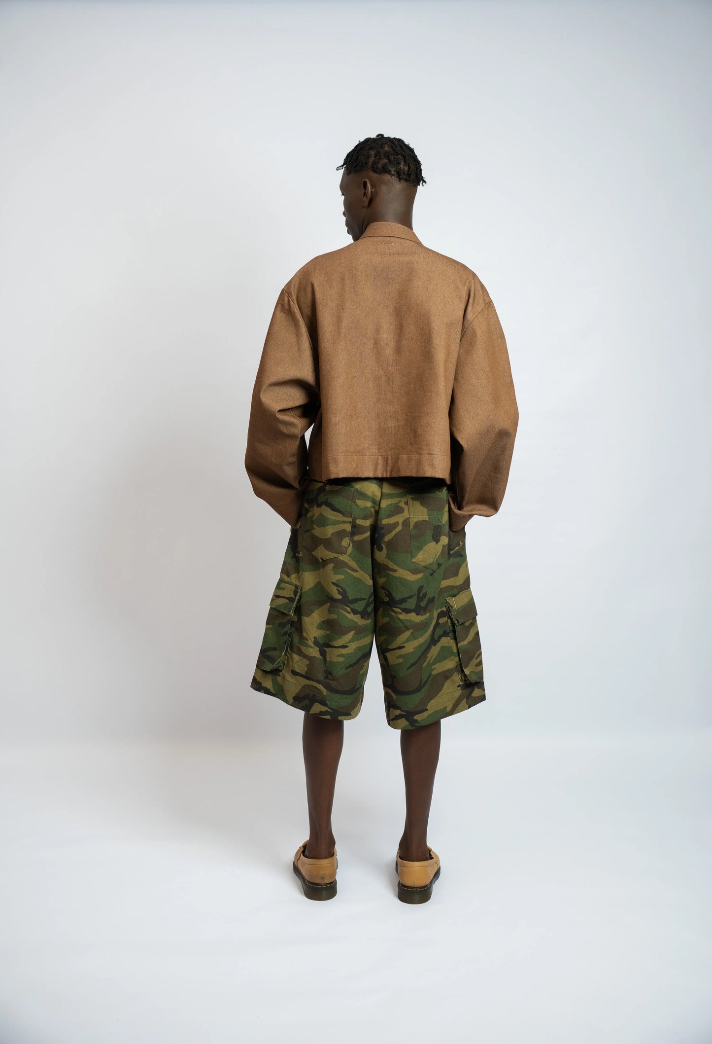 Kurze Denim Cargo Camouflage