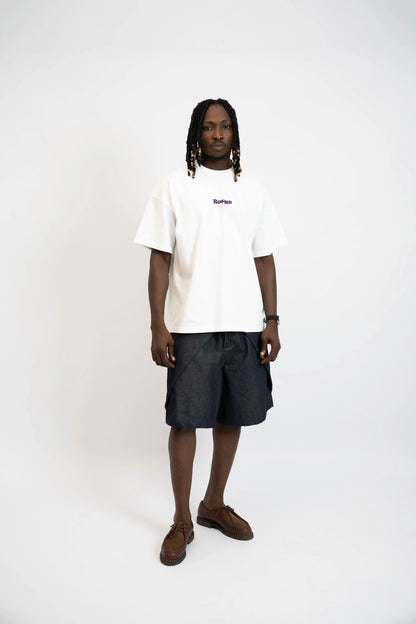Short Rosyne Cross Denim Blue rosyneclub