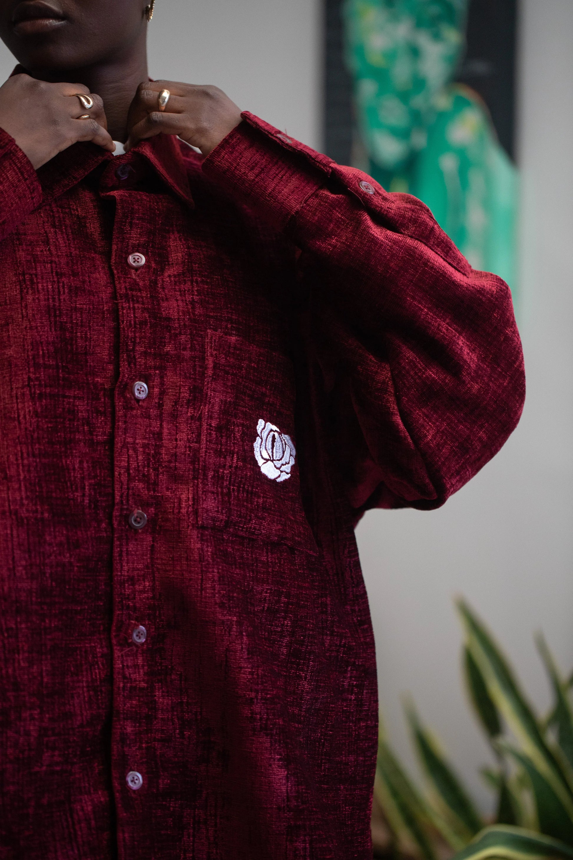 SurChemise Velvet Burgundy rosyneclub