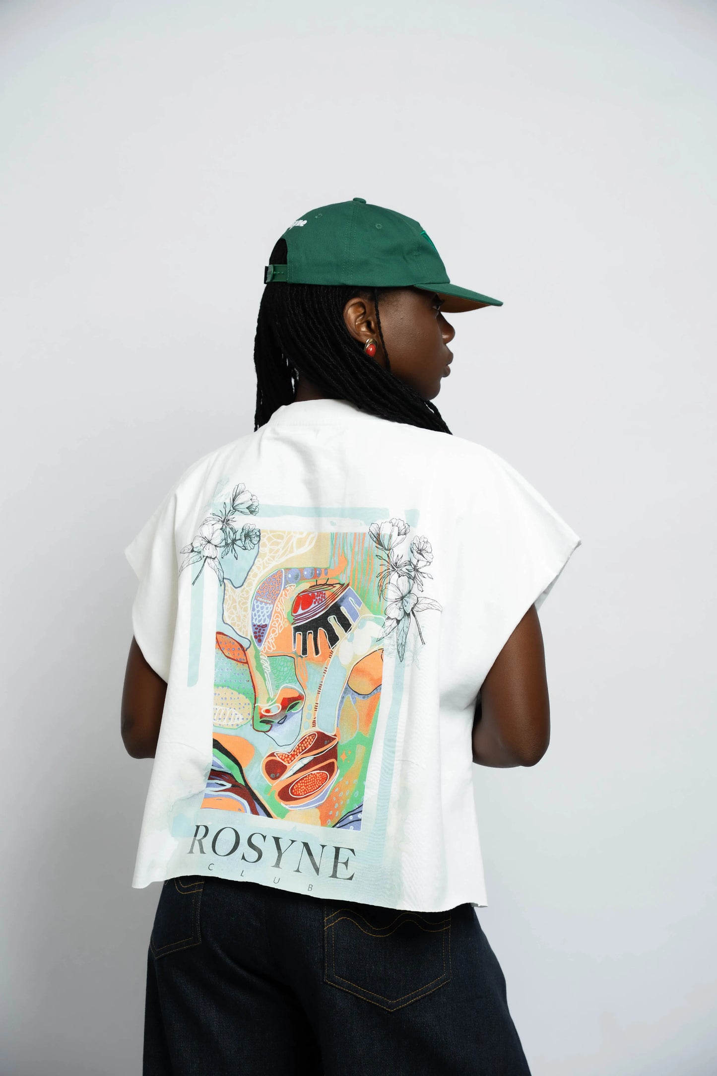 Oversize Crop T-Shirt Rosyne Impressionismus