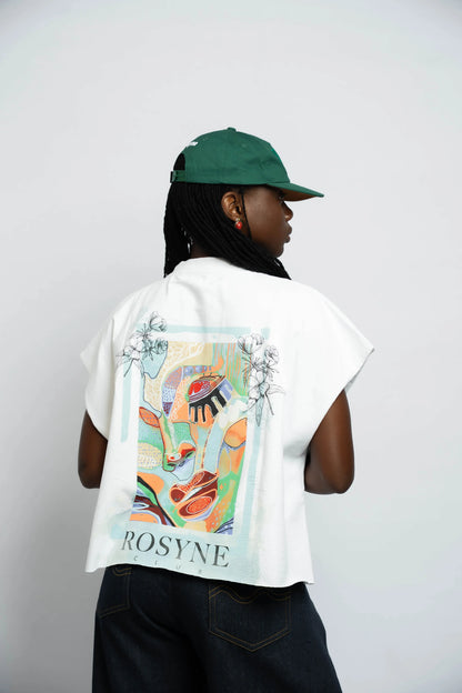Oversize Crop T-Shirt Rosyne Impressionismus