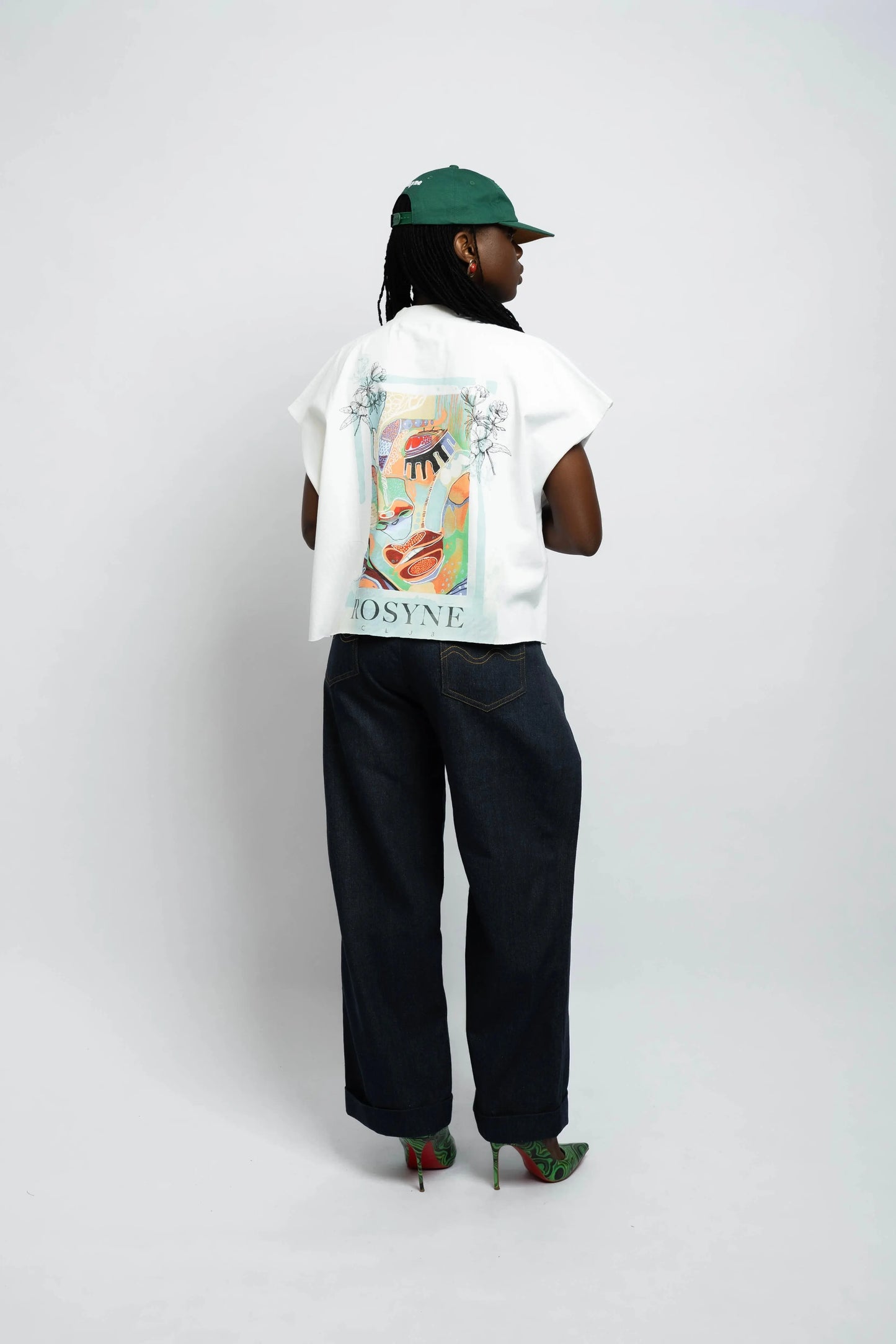 Oversize Crop T-Shirt Rosyne Impressionismus