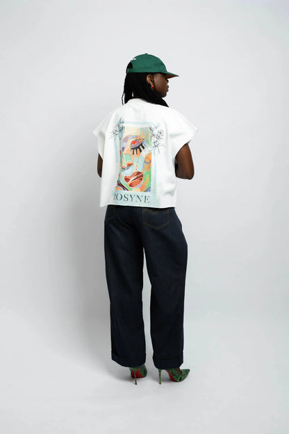 Oversize Crop T-Shirt Rosyne Impressionismus