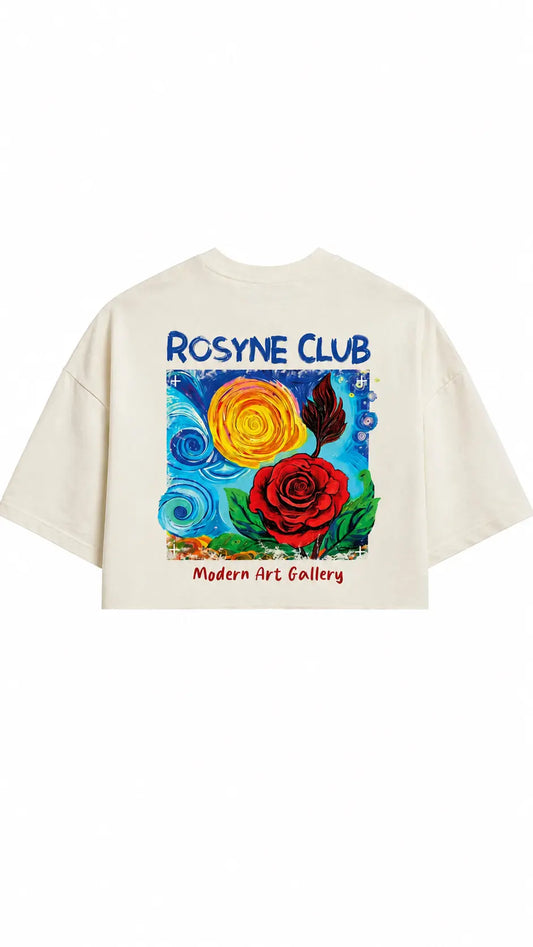 T-shirt Oversize Crop Van Gogh Beige