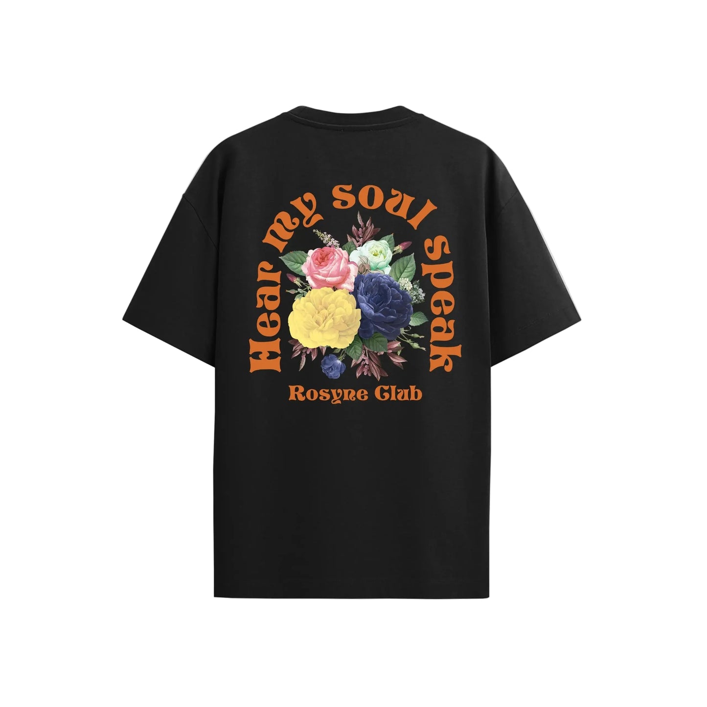 Oversized Black Flower T-shirt