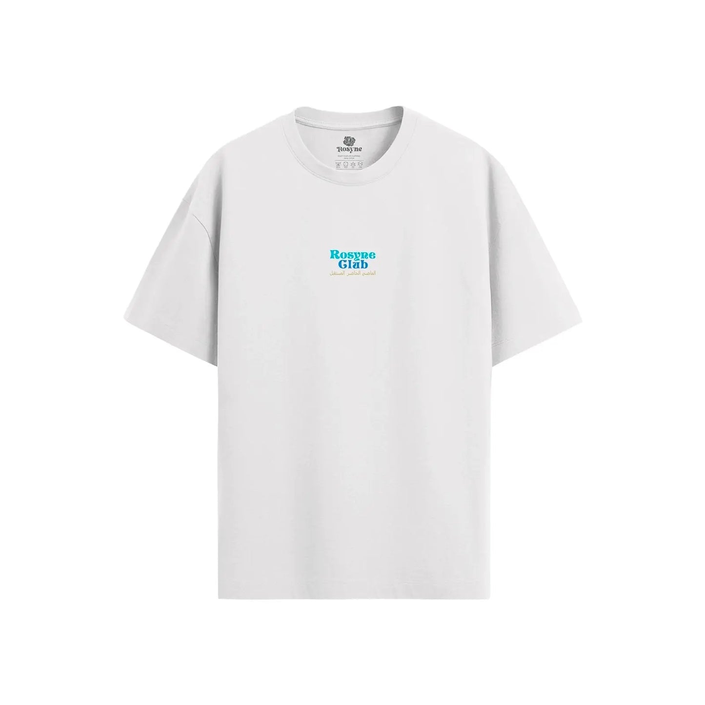 T-shirt Oversize Past Present Future White rosyneclub