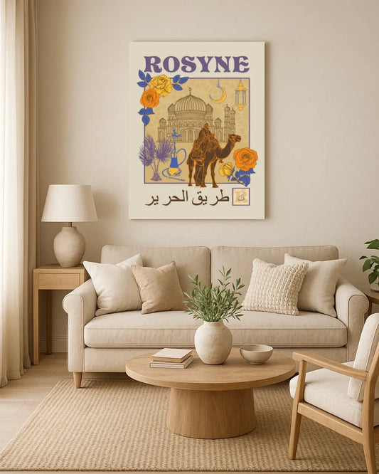 Tableau Rosyne Arabie - Silk Road merchOne