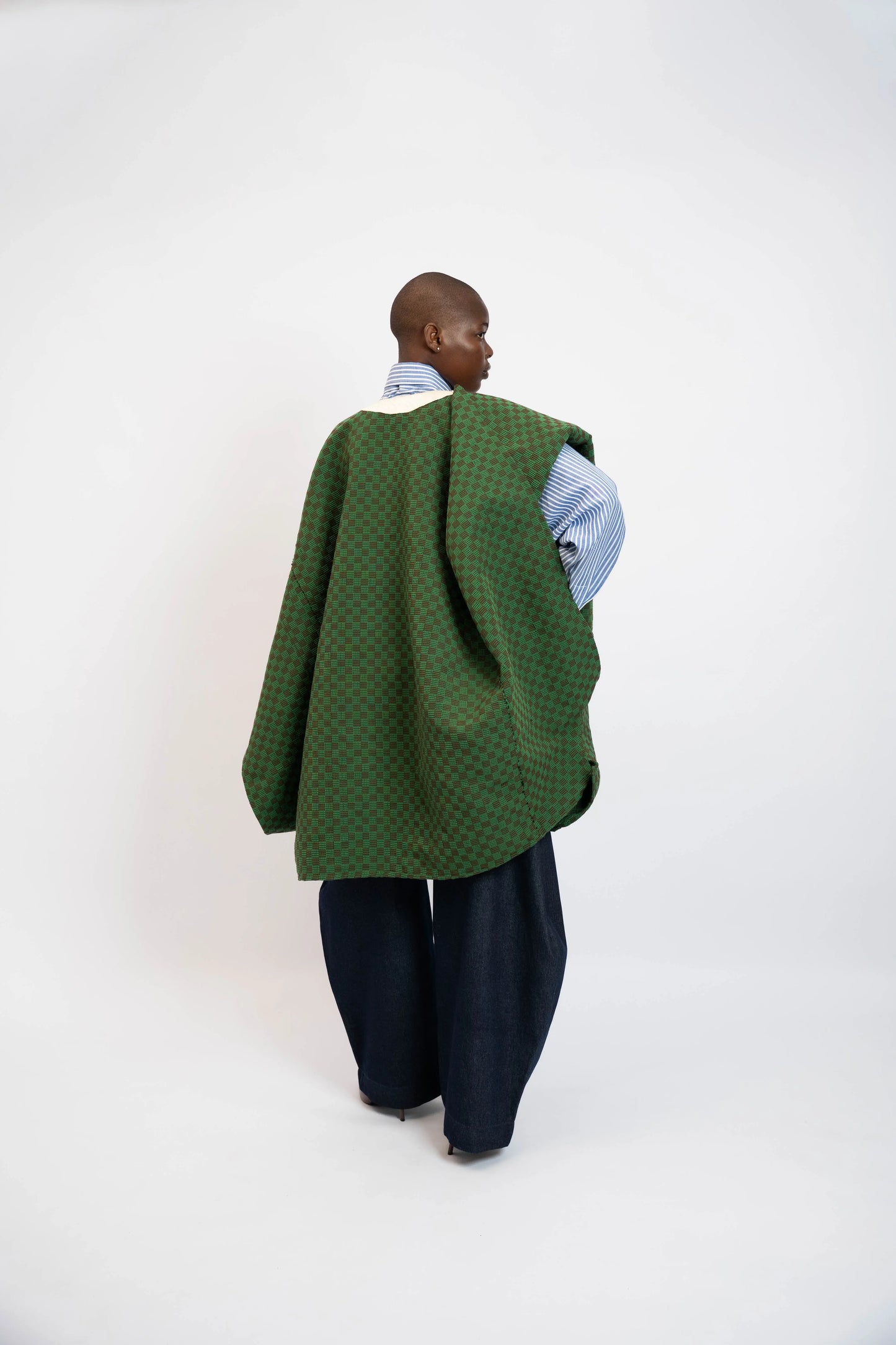 Tunique Agbada Kanvo Damier Green rosyneclub