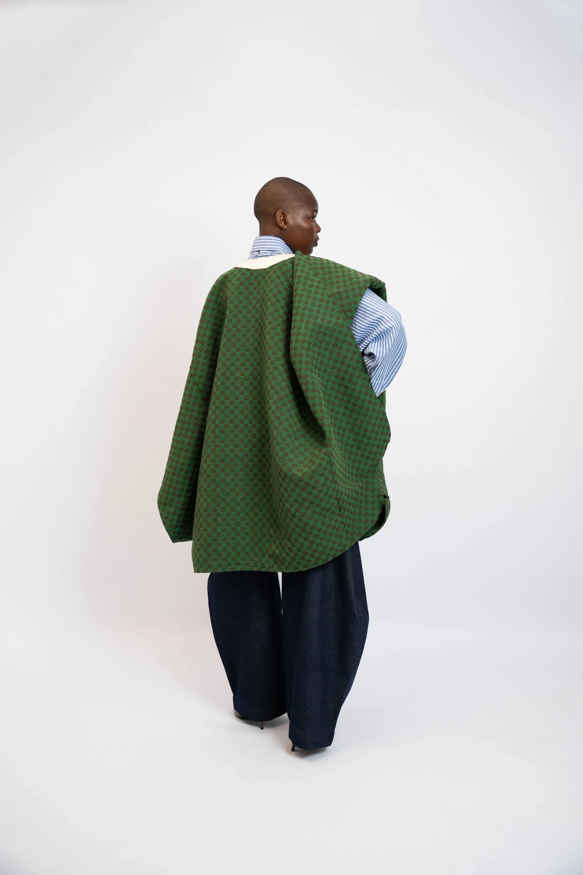 Tunique Agbada Kanvo Damier Green rosyneclub
