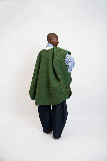 Tunique Agbada Kanvo Damier Green rosyneclub