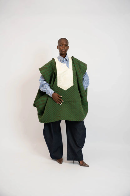 Tunique Agbada Kanvo Damier Green rosyneclub