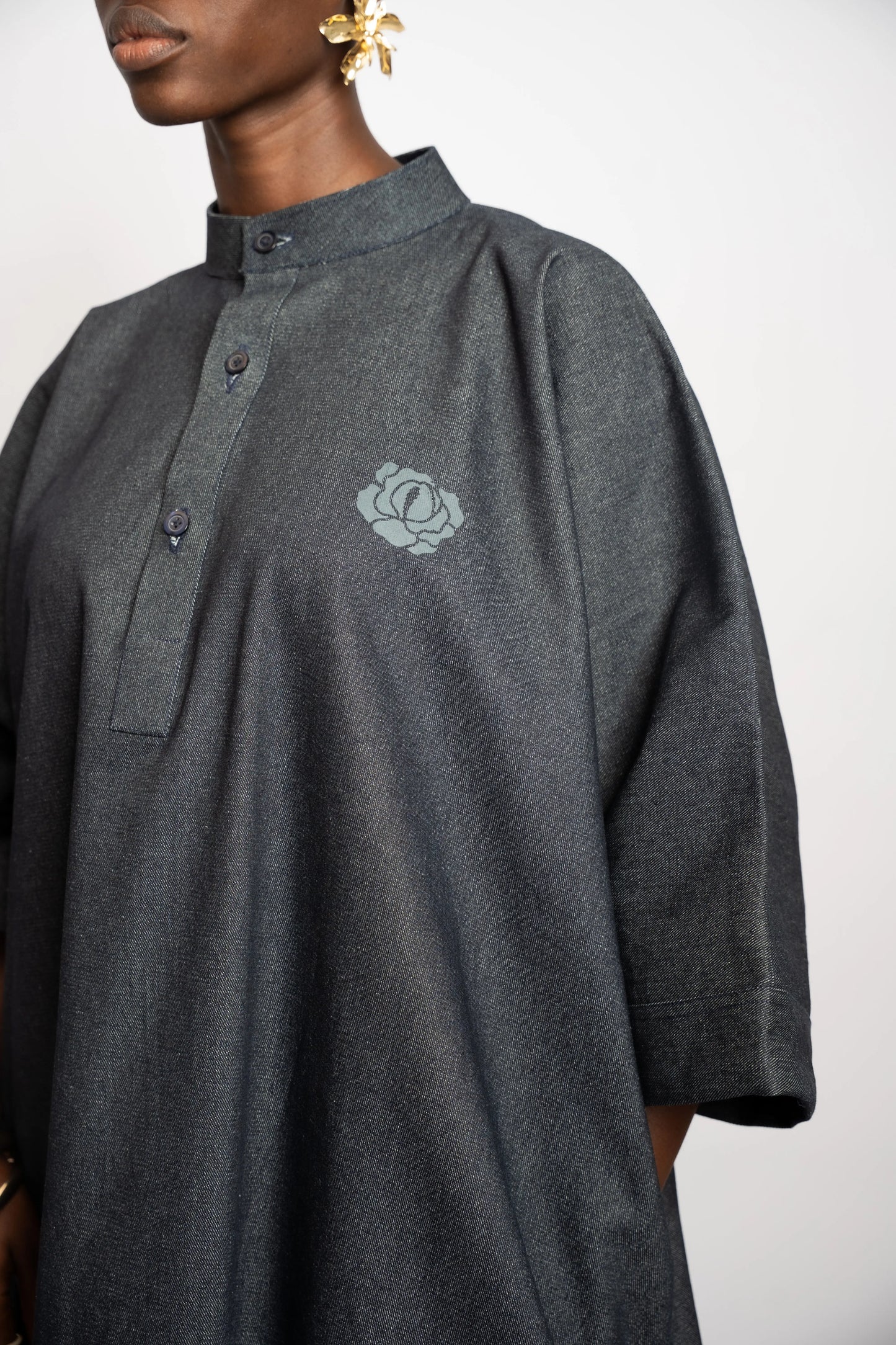 Tunique Oversize Denim Black rosyneclub