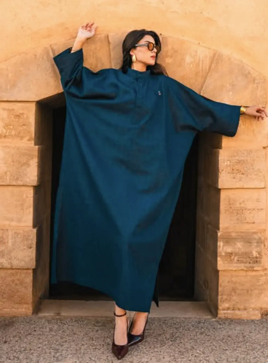 Tunique Oversize Unisexe – Bleu Nuit (Taille Unique) rosyneclub