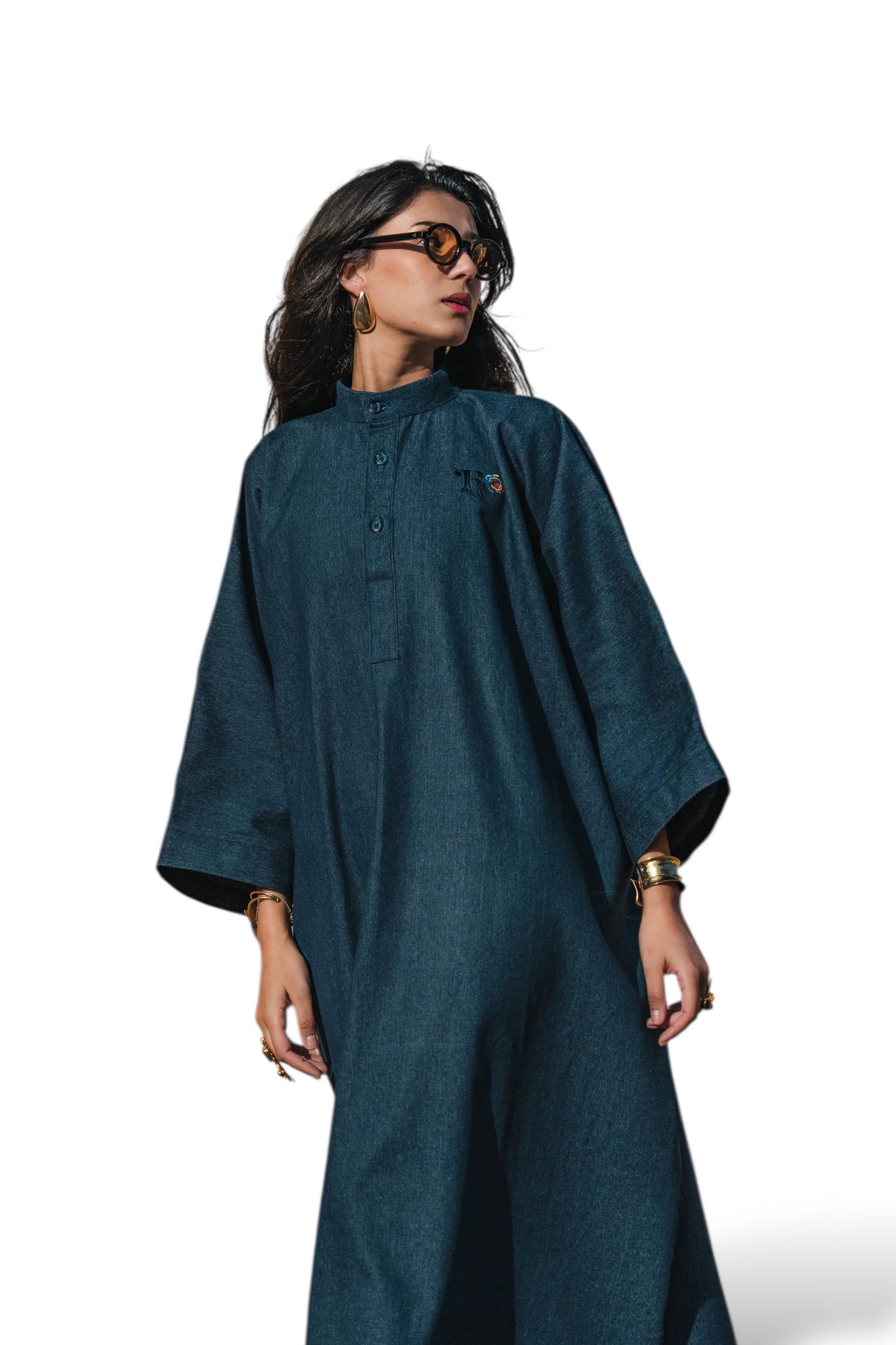 Tunique Oversize  – Bleu Nuit (Taille Unique) rosyneclub