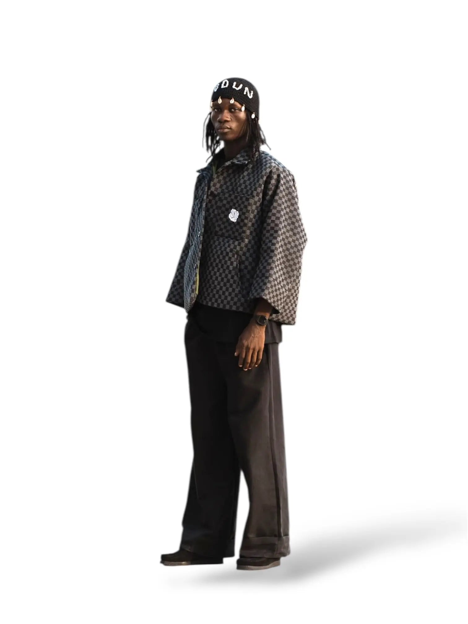 Veste Asian Kanvô Damier Noir rosyneclub