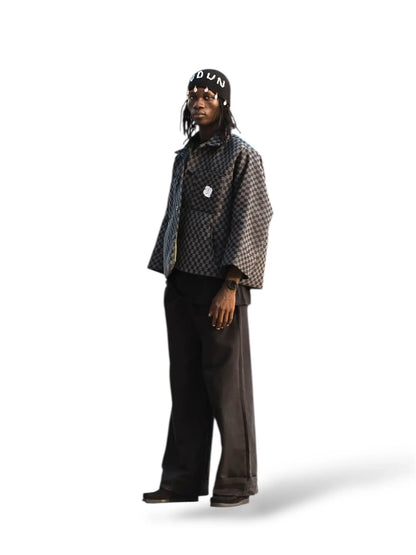 Veste Asian Kanvô Damier Noir rosyneclub