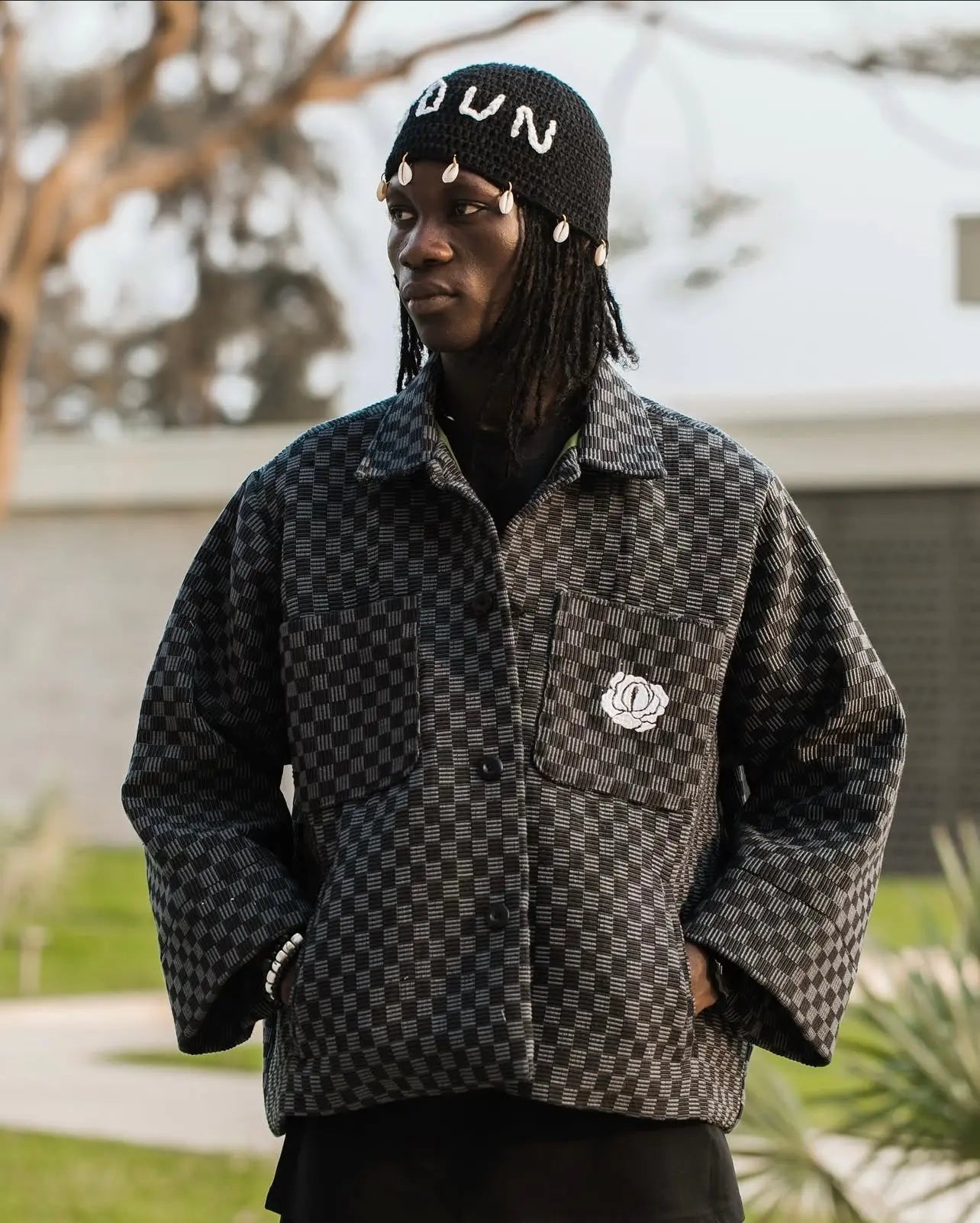 Veste Asian Kanvô Damier Noir rosyneclub