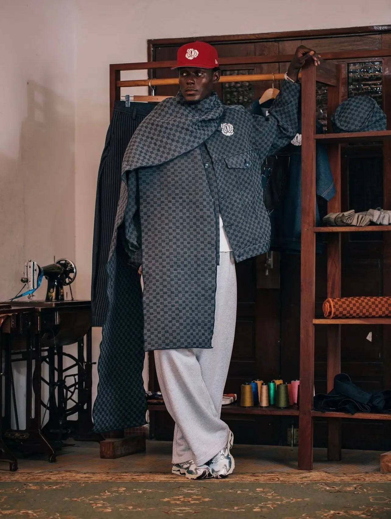 Veste Jean Kanvô Damier Blue rosyneclub