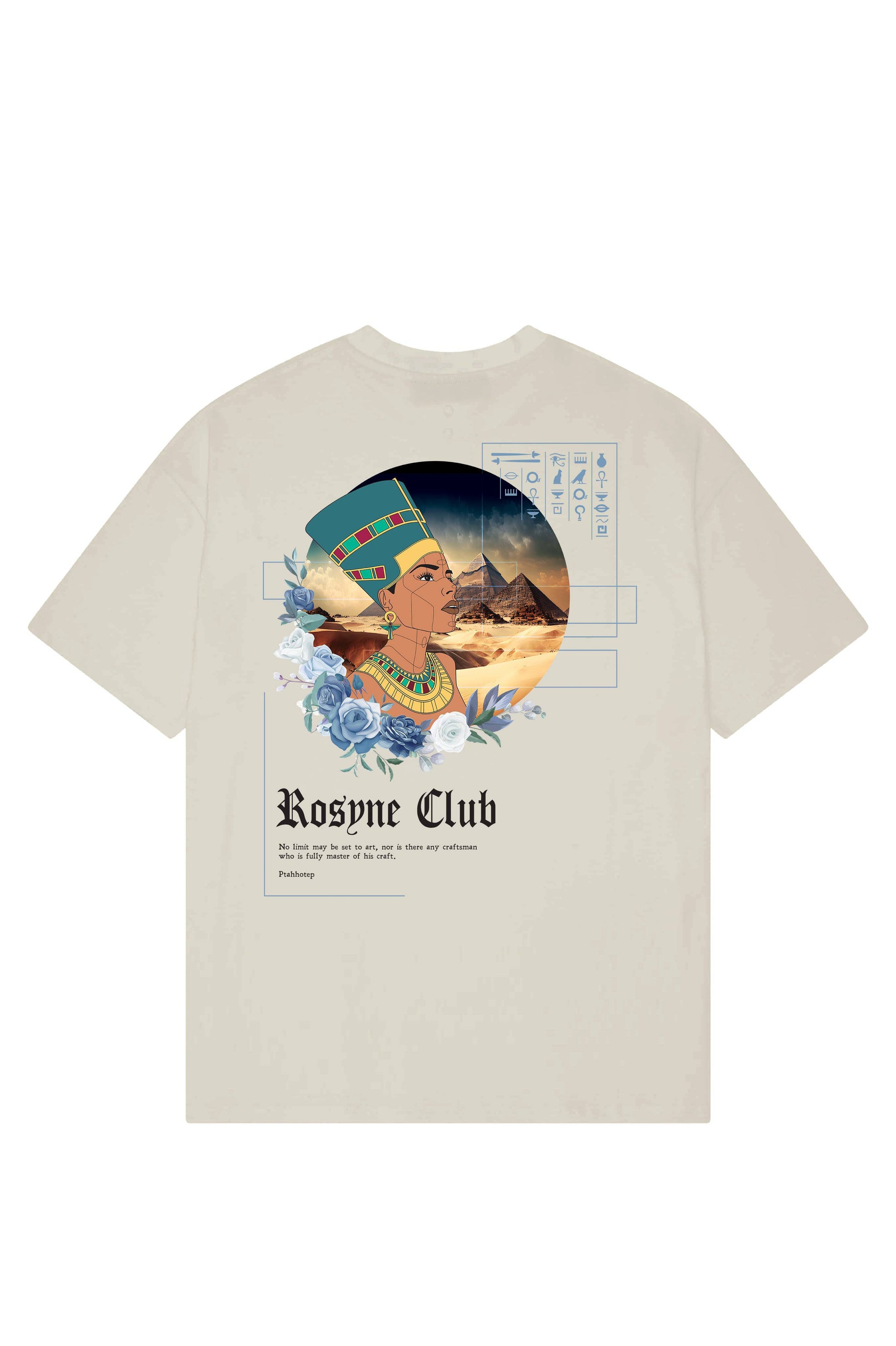 T-shirt Nefertiti Beige - Oversize - Rosyne Club